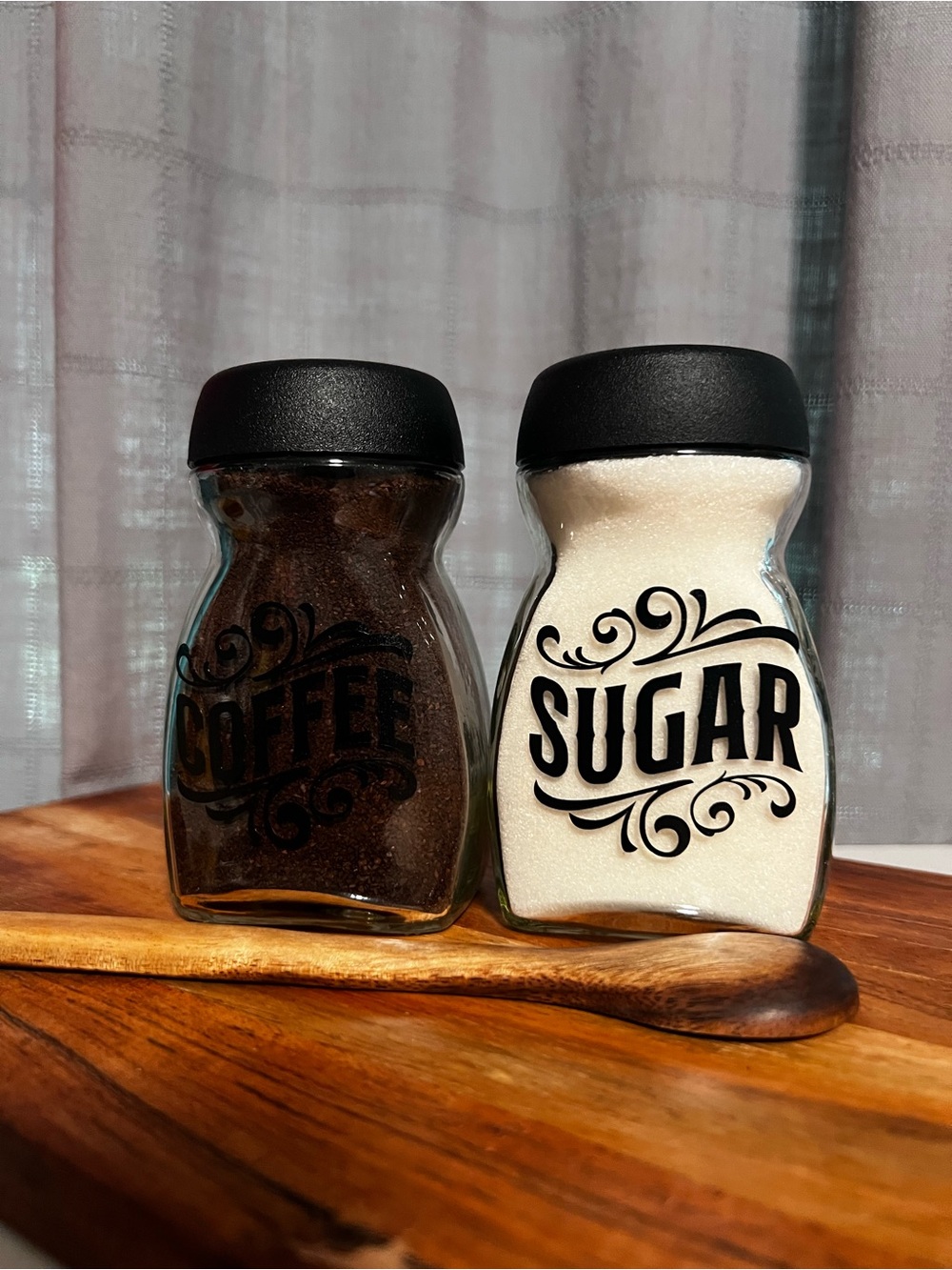Upcycled Glass Pantry Jars – Recycled Nescafé Jars with Custom Labels” - Picture 5 of 8